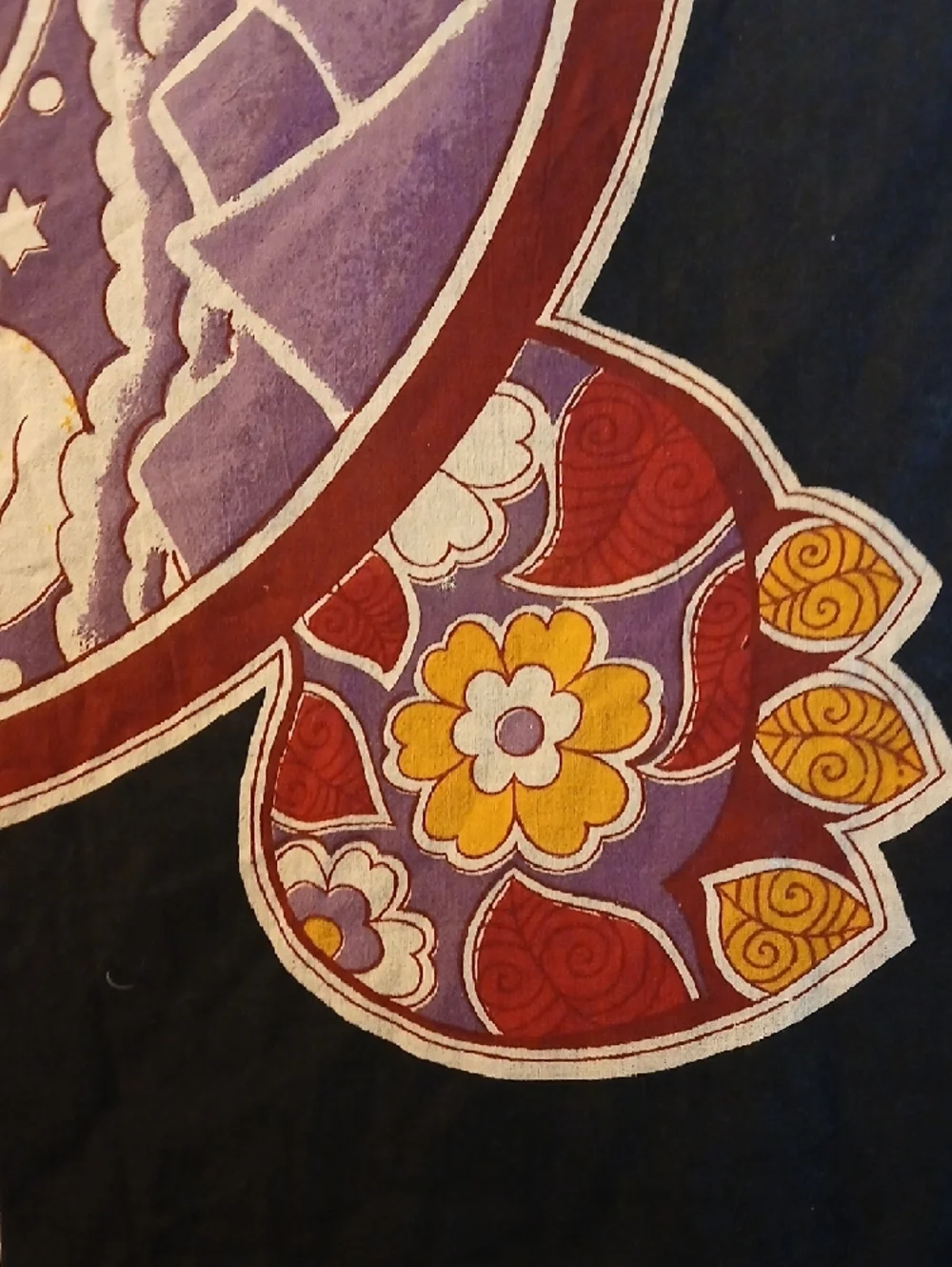 Vintage Gypsy Rose Bohemian Sun & Moon Turtle Wall Tapestry Yellow, Purple, Red